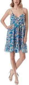 Летнее платье с цветочным принтом от Jessica Simpson с рюшами и регулируемыми бретелями для молодежной моды 10022339
