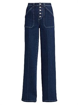 Cinq a Sept Широкие джинсы с высокой талией и складками из стрейч-денима от Cinq a Sept, модель Tailors 11030136