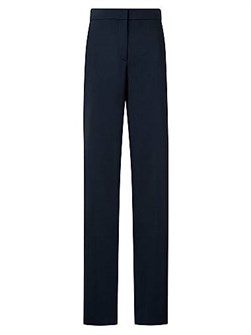 Прямые брюки из легкой шерсти от Akris punto Marla с эластичным поясом и боковыми карманами 11010684