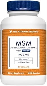 The Vitamin Shoppe МСМ 1000 мг для поддержки суставов и хрящей, 240 капсул без глютена и искусственных добавок 11105711