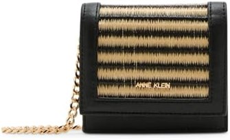 Anne Klein Мини-кошелек из соломки с отстегивающейся цепочкой, удобными слотами для карт, стильный аксессуар 11086625