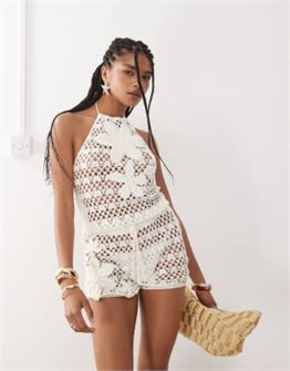 Купальник Miss Selfridge с цветочным принтом, открытой спиной и тонкой посадкой 11040588