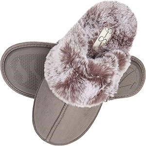 Домашние тапочки Jessica Simpson с искусственным мехом, стелькой с памятью формы и нескользящей подошвой 11045836