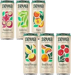 Zevia Органический безуглеводный чай со льдом, фруктовый микс, 355 мл, упаковка из 15 банок, без сахара, без калорий 11042200