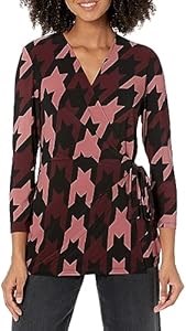 Лёгкий и удобный молодёжный топ с 3/4 рукавами от Anne Klein, выполненный из 96% полиэстера и 4% эластана 11082927