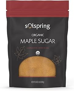 Dr. Mercola Сахар кленовый органический Solspring, 454 г, заменитель сахара, сертифицированный USDA Organic 11079845