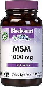 Bluebonnet Nutrition МСМ 1000 мг для поддержки суставов, 60 растительных капсул, без сои и глютена 11088294