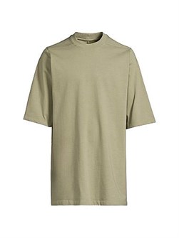 Итальянская хлопковая футболка Jumbo Rick Owens с круглым вырезом и короткими рукавами 11028925