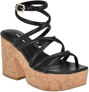 Сандалии на платформе с квадратным носком и пряжкой от Nine West Corke 11096163