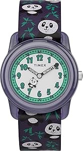 Timex Детские наручные часы для девочек с аналоговым циферблатом и эластичным текстильным ремешком, водонепроницаемые, 28 мм 11104085