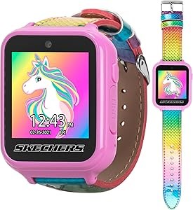 Accutime Детские смарт-часы с радужным и искристым ремешком, 10 циферблатами, 6 играми, камерой и фитнес-трекером 11102407