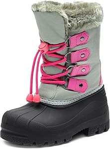 Dream Pairs Водонепроницаемые зимние ботинки для мальчиков и девочек, высотой до колена, с термопластичной подошвой и 200 г утеплителя 11047329