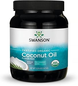 Swanson Органическое кокосовое масло без запаха, 1.53 кг, без углеводов, натуральная альтернатива сливочному маслу 11051072