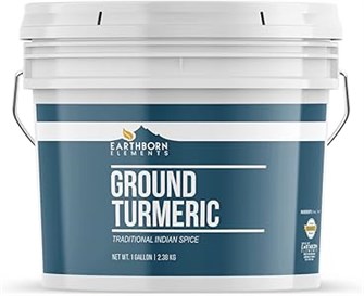 Earthborn Elements Ароматная молотая куркума, 3,8 л (1 галлон), без добавок и консервантов, оптовая упаковка 11078889