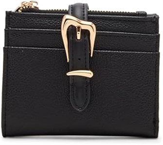 Anne Klein Женский кошелек с фигурной пряжкой, компактный размер для повседневного использования, черный 11099477