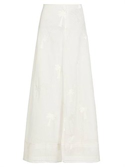 Макси-юбка Fair Winds от Johanna Ortiz из лёгкой хлопковой сетки с пальмовым принтом и эластичной талией 11026455