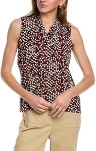 Женский лонгслив Anne Klein с тройными складками, принтованным рисунком и комфортной посадкой, 94% полиэстер, 6% эластан 11080300