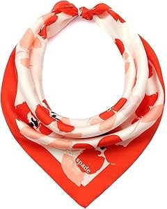 Kate Spade New York Стильная женская шелковая бандана-шарф с цветочным градиентом, легкий аксессуар 11065611