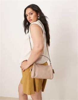 Accessorize Универсальная сумка через плечо цвета камня с регулируемым ремнём и внешними карманами 11040789