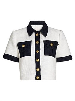 Cinq a Sept Nissy Bicolor Tweed Cropped Jacket 11009944