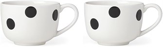 Kate Spade New York Керамические кружки для латте в черном и белом горошке, 400 мл, набор из 2 штук 11056173