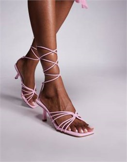 Сандалии Public Desire Nora с открытым носком и завязкой на щиколотке на невысоком каблуке 11040779