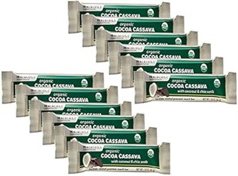 Dr. Mercola Органические шоколадные батончики с какао, кокосом, юккой и семенами чиа, 12 шт., без глютена, сои и ГМО 11050893
