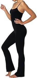 Женский комбинезон Sunzel с расклешенными штанинами, бретелями и декольте, с утягивающим эффектом для йоги 10020578