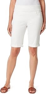 Женские бермуды Gloria Vanderbilt Amanda с высокой посадкой, 5 карманами и облегающим кроем 11072229