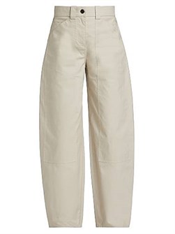 Хлопковые штаны Co с завышенной талией в стиле balloon, 100% хлопок, с удобными карманами 11024042