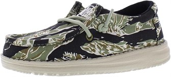 Heydude Кеды для мальчиков младшего возраста Wally из канваса: легкие, с резиновой подошвой и удобным противоударным воротником 11044521