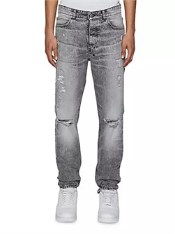 Джинсы Chitch Smoke Scatter от Ksubi с классическим дизайном: пять карманов и эффект потертостей 10042112