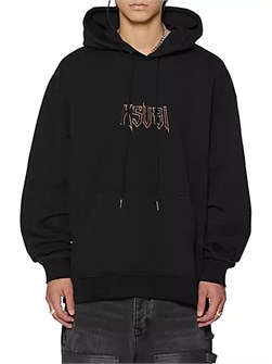 Хлопковое худи Kingdom Biggie от Ksubi с капюшоном, длинными рукавами и карманом-кенгуру 10042113