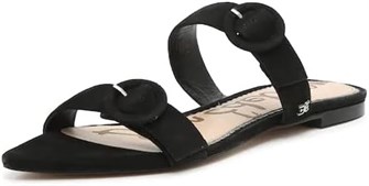 Сандалии Sam Edelman LARUE с открытым носком из черной замши на легкой подошве 11104025