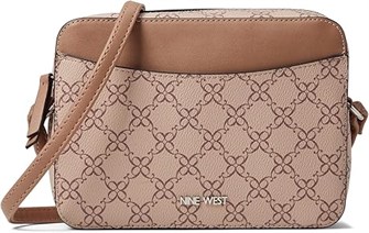 Nine West Миниатюрная кожаная сумка через плечо с молнией и внутренними карманами 11054633