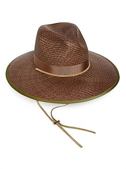 Freya Соломенная шляпа из коллекции Chestnut с кожаной отделкой и завязками, ширина поля 9 см 10041319