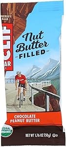 Clif Bar Энергетические батончики с арахисовым маслом и шоколадом, без глютена, источник белка, 12 шт. по 50 г 11073183