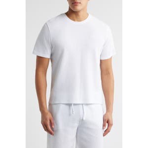 Мужская футболка Boss для отдыха из вафельной ткани, 60% хлопок, 40% полиэстер, с коротким рукавом 10045613