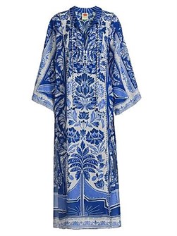 Короткое платье с длинными рукавами из лёгкого хлопка Delicate Tapestry от Farm Rio 11027388