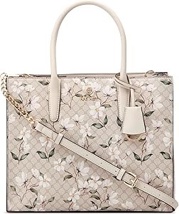 Nine West Сумка-шоппер Siera с цепочным плечевым ремнем, 30 x 23 x 15 см, с внутренними карманами на молнии из хлопка 11069664