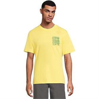 Классическая футболка Lacoste с искажённым графическим дизайном из 100% хлопка, короткими рукавами и расслабленным кроем 11038748