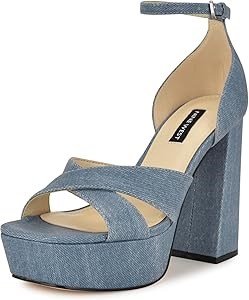 Женские босоножки Nine West Vicky на высоком каблуке 10,5 см с регулируемым ремешком на щиколотке 11058014