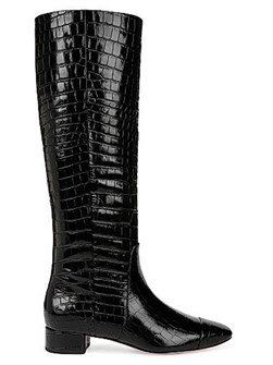 Кожаные ботинки Cecile с тиснением под крокодила, круглым носком и молнией от Veronica Beard 11018363