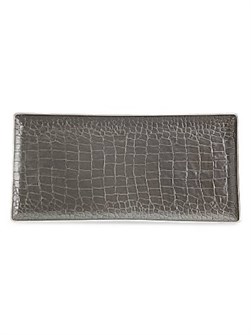 L',Objet Прямоугольное фарфоровое блюдо Крокодил с 24К позолотой, 30 см х 15 см, ручная работа, Португалия 11018609