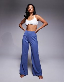 4505 Молодёжные леггинсы с высокой талией и широкими штанинами из мягкого хлопка, цвет China blue 11038940