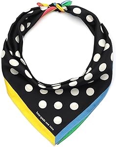 Kate Spade New York Стильный шелковый бандан с узором ',Breezy Dot', для женщин, лёгкий аксессуар для повседневного ношения 11066854