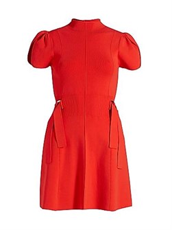 Мини-платье 3.1 Phillip Lim из рибаны, с короткими рукавами-кукурузами и поясом, 83% вискоза 11028284