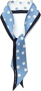 Kate Spade New York Стильный и легкий шелковый узкий шарф в дизайне Sea Spray Dot для женщин, идеальный аксессуар для повседневной носки 11103219