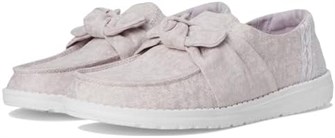 Женские лоферы Hey Dude Wendy Bow Surf Wash из хлопка с резиновой подошвой и амортизирующей стелькой 11061306