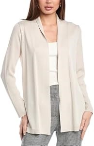 Женский кардиган Anne Klein Sonoma с ребристым воротником, 61% полиэстер, 39% вискоза 11058395